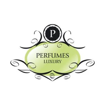 Abstract green vector logo for perfumes Illustration