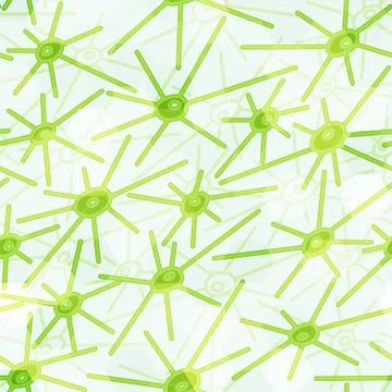 Abstract green virus seamless pattern Illustration