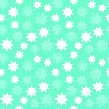 Abstract green virus seamless pattern. Repetitive 3d illustration of viruses Stock Illustration