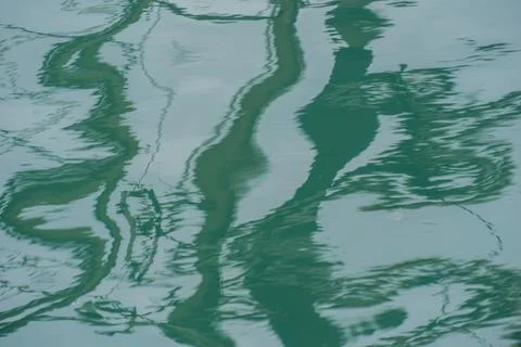 Abstract Green Water Reflection Composition Stock Photos