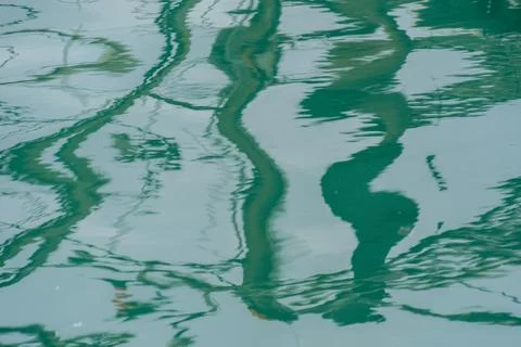 Abstract Green Water Reflection Composition Stock Photos