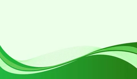 Abstract green wave background with flowing lines and curved shapes for Stock Illustration