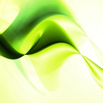Abstract green, wave background Stock Illustration