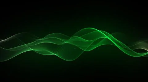 Abstract green wave background. Technology big data background. Motion of dig Stock Illustration