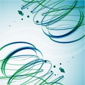 Abstract Green Wave background. Vector Stock Illustration