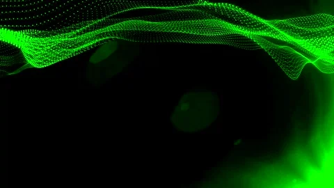 Abstract Green Wave Stock Footage 289118318