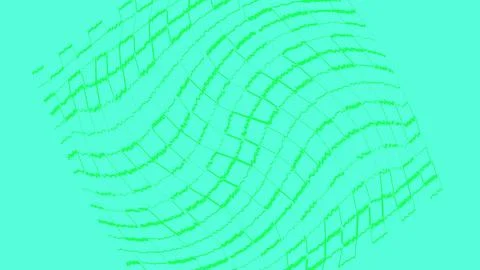 Abstract green wave grid pattern on white background Illustrazione stock