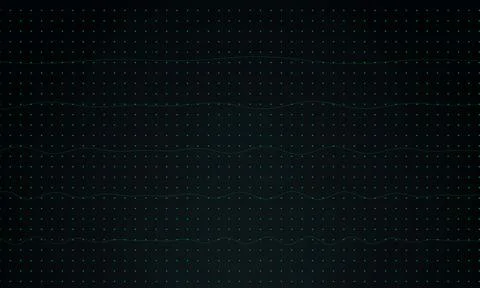 Abstract Green Wave Line Dot Pattern on Dark Background Modern Technology Design Stock Illustration