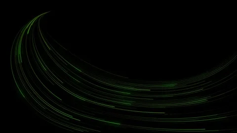 Abstract Green Wave Lines with Blue Glow Dynamic Spiral Light Video stock 339341252