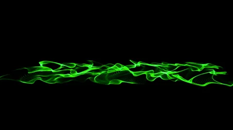 Abstract green wave motion background Stock Footage 33785087