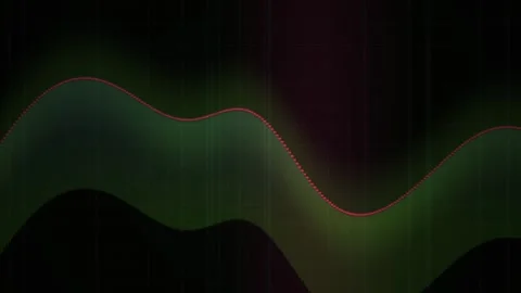 Abstract Green Wave Motion Background with Soft Glowing Light Effects. Stock Footage 340519417