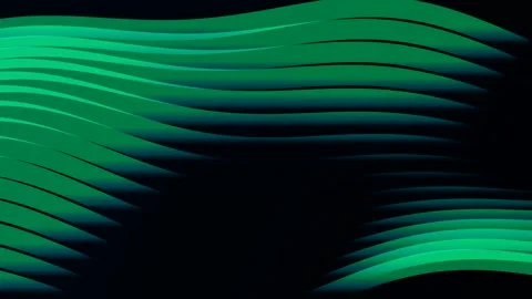 Abstract green wave motion background video loop Vidéo 346234973
