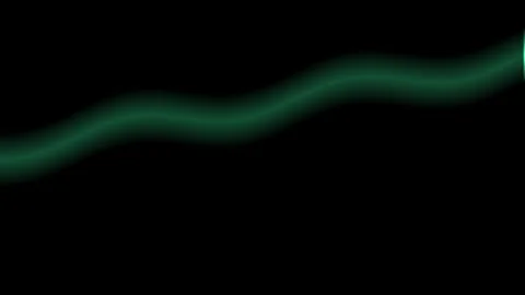Abstract green wave movement on black background with copy space for text Video stock 341543338