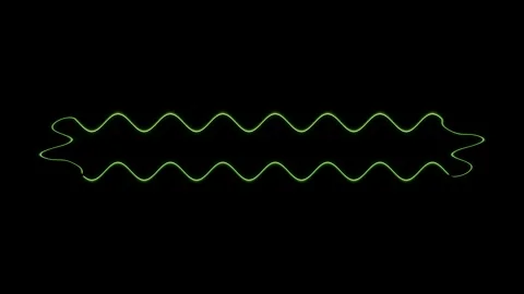 Abstract Green Wave Pattern on Black Background Stock Footage 284406197