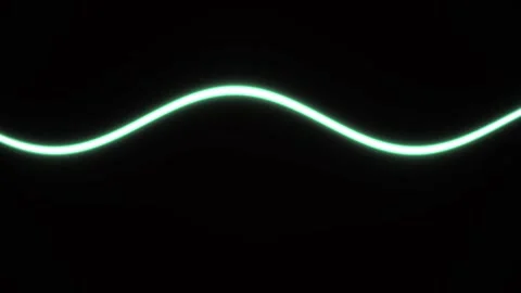 Abstract Green Wave Pattern on Black Background with Geometric Overlay. Stock Footage 333917102