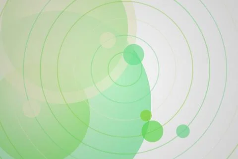 Abstract green wave pattern with circles on a light background Stock Photos