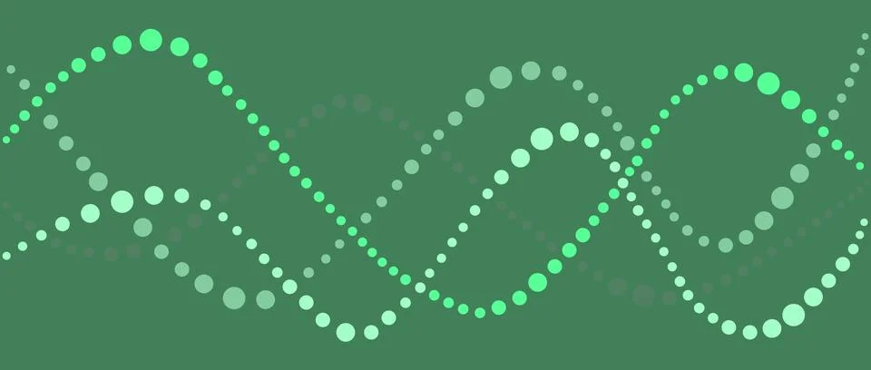 Abstract green wave pattern created with gradient dots for design projects イラスト素材