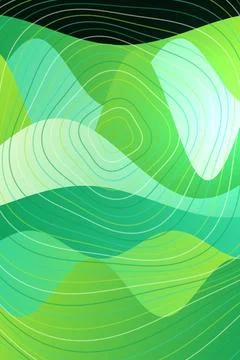 Abstract Green Wave Pattern イラスト素材