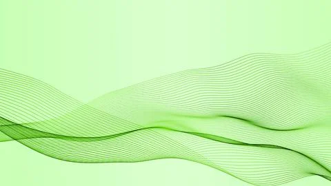Abstract Green Wave Pattern on Light Background Stock Illustration