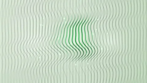 Abstract green wave patterns on white textured surface for digital background Stock Footage 347977975