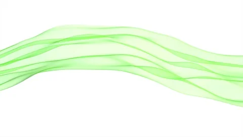 Abstract green wave in the slow motion on the white background Stock Footage 82445163