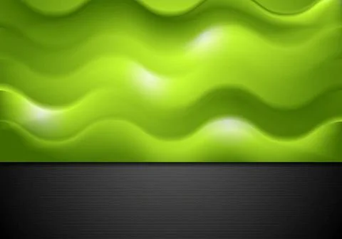 Abstract green waves background Abstract green waves vector background Cop... 스톡 사진