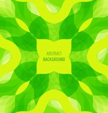 Abstract green waves background with banner Stock Illustration