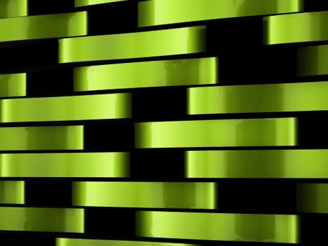 Abstract green waves background rendered Stock Illustration