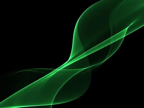 Abstract Green Waves Background. Template Design Illustrazione stock