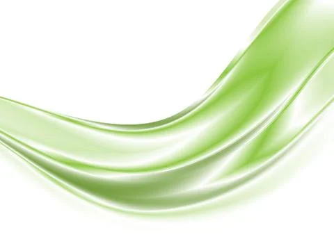 Abstract green waves background. Vector illustration. Stock Illustration