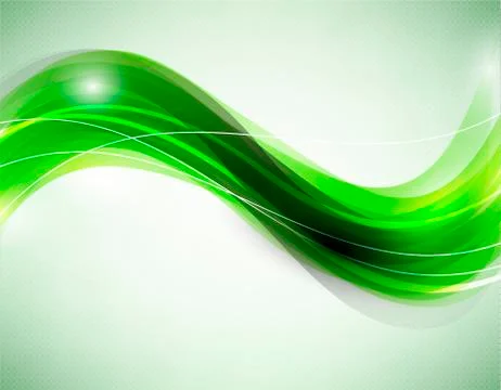 Abstract green waves eps10 vector illustration Stock Illustration