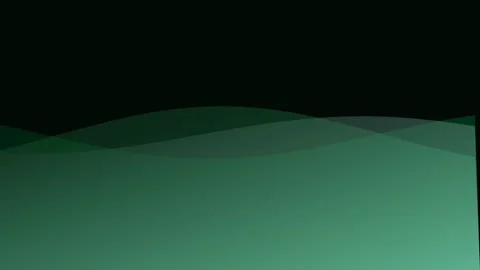 Abstract green waves flowing against a deep solid black background Video stock 338309642