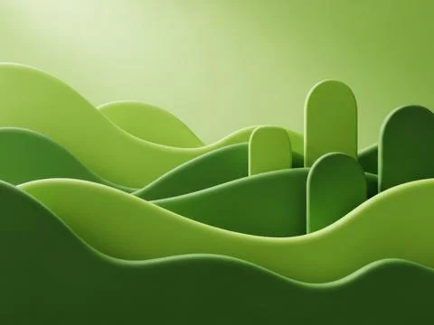 Abstract green waves Ilustración de archivo