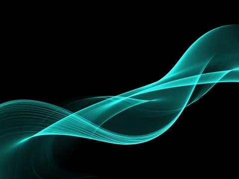 Abstract green waves modern background Illustrazione stock