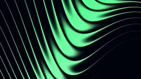 Abstract green waves moving in a rhythmic motion Stock Footage 332765551
