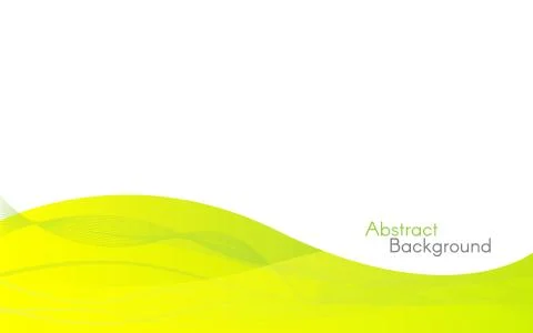 Abstract green waves on white background. Minimalistic design template Stock-Illustration