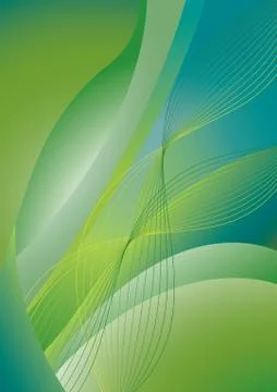 Abstract green wavy background イラスト素材