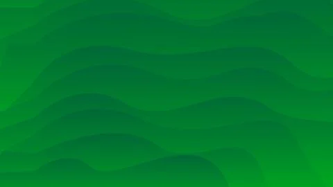 Abstract Green Wavy Background With Smooth Gradient Shades Stock Illustration