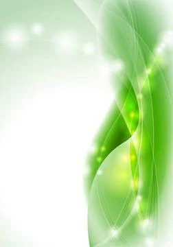 Abstract green wavy background. Vector design eps 10. Gradient mesh includ... Stock Photos