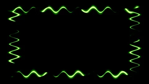 Abstract Green Wavy Frame Stock Footage 284391856