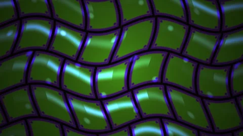 Abstract Green Wavy Grid Motion Background with Glowing Light Effects. Stock Footage 341795419