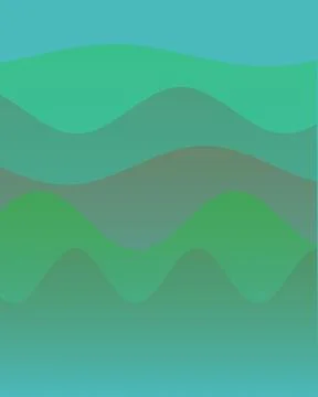 Abstract Green Wavy Layers Background Illustration for Modern Graphic Desig.. Stock Illustration