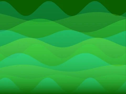 Abstract green wavy layers background with flowing organic fluid shapes for.. Stock Illustration