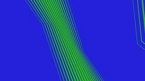 Abstract green wavy lines on a bright purple background Stock Illustration