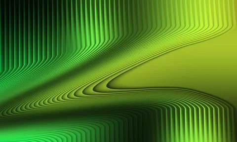 Abstract green wavy lines Stock Illustration