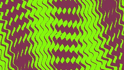 Abstract green wavy lines pattern on dark background Illustrazione stock