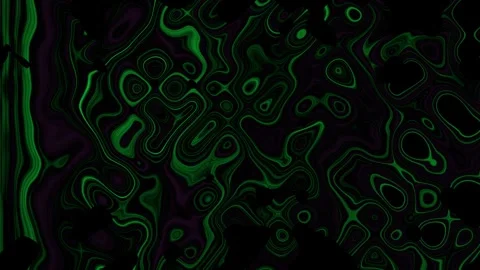 Abstract Green Wavy Pattern on Black Background Stock Footage 326460242