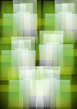 Abstract green white geometric patterns background Stock Illustration