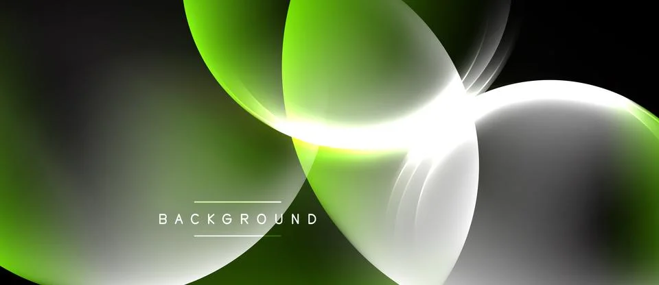 Abstract green, white shapes create dynamic flow. Modern design, smooth Stock Illustration