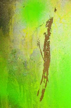 Abstract green yellow background surface of splashed color Stock-Fotos